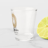 Goud en Zwart 50e Verjaardag Shotglas Shot Glas (Rechts)
