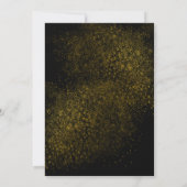 Goud en zwart 61e-69e verjaardag uitnodigingen (Achterkant)