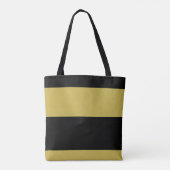 Goud en zwart, aangepast monogram tote bag (Achterkant)
