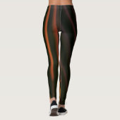 Goud en Zwart Abstract Leggings (Achterkant)