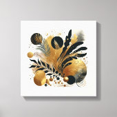 Goud en zwart Abstract Natuur kunst Canvas Afdruk (Voorkant)