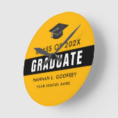 Goud en zwart Afstuderen - Aangepast Ronde Klok (Hoek)