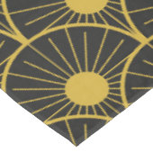 Goud en zwart Art Deco Sun Pattern Tafelkleed (Gekanteld)