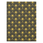 Goud en zwart Art Deco Sun Pattern Tafelkleed (Voorkant)