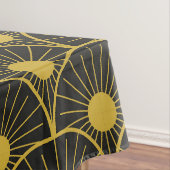 Goud en zwart Art Deco Sun Pattern Tafelkleed (Voorbeeld)