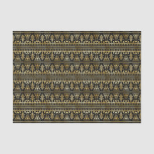 Goud en zwart bloemmotief art deco patroon tissuepapier