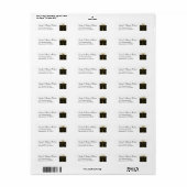 Goud en zwart Cadeau Label (Full Sheet)