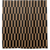 Goud en zwart Checkerboard Checkered Douchegordijn (Voorkant)