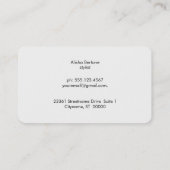 Goud en zwart Chevron Patroon Salon & Spa Visitekaartje (Achterkant)