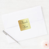 Goud en zwart Classic "Dank je" Stickers (Envelop)