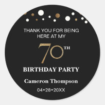 Goud en zwart confetti 70ste verjaardagsfeestje