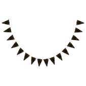 Goud en zwart Confetti bruiloft Vlaggetjes (Alle)