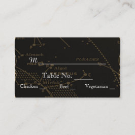 Goud en Zwart Constellatie Bruiloft Plaats Kaarten Plaatskaartje