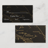 Goud en Zwart Constellatie Bruiloft Plaats Kaarten Plaatskaartje (Voorkant / Achterkant)