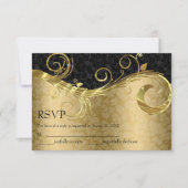 Goud en zwart Damask - RSVP (Voorkant)