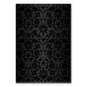 Goud en zwart damast - Place Cards Kaart (Achterkant)