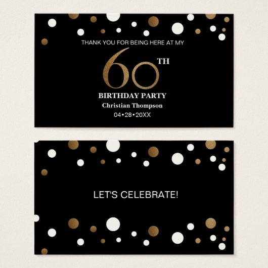 Goud en zwart, dank u kaarten visitekaartje (Voorkant /achterkant)