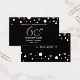 Goud en zwart, dank u kaarten visitekaartje