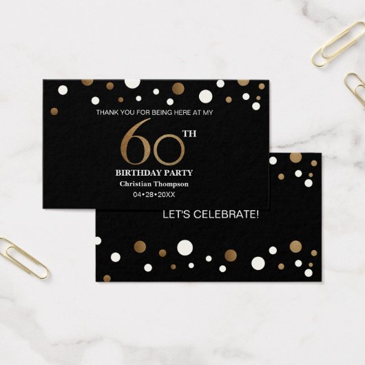 Goud en zwart, dank u kaarten visitekaartje (Kantoor)