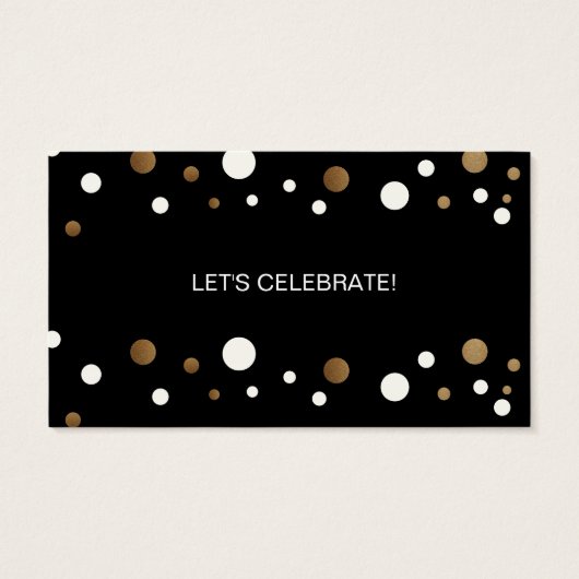 Goud en zwart, dank u kaarten visitekaartje (Achterkant)