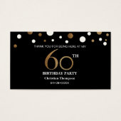 Goud en zwart, dank u kaarten visitekaartje (Voorkant)