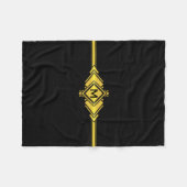Goud en zwart, deco-gordel fleece deken (Voorkant (Horizontaal))