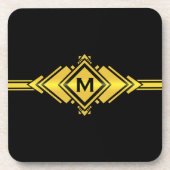 Goud en zwart, deco-gordel onderzetter (Voorkant)