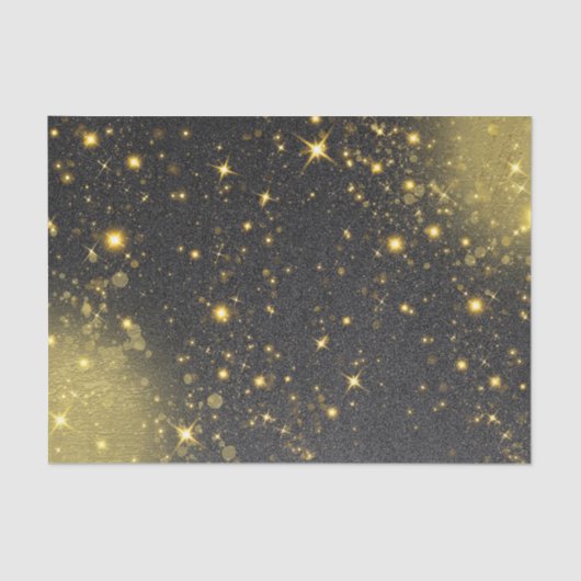 Goud en zwart, dunne luxe glam tissuepapier (Voorkant)