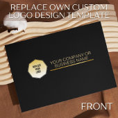 Goud en zwart, eigen foto toevoegen aan silhouet S Visitekaartje