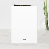 Goud en zwart Elegant Bloemen Bruiloft Bedankkaart (Achterkant)