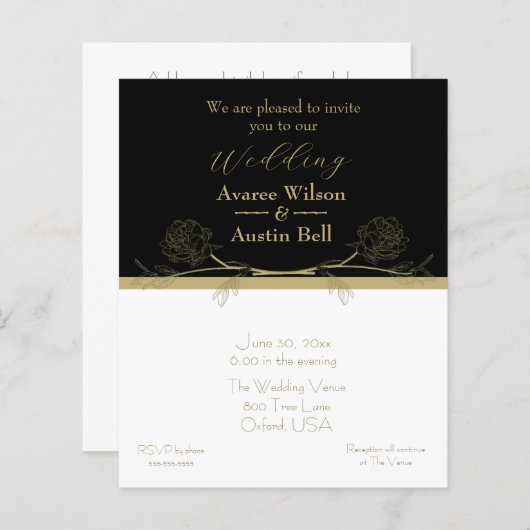 Goud en Zwart Elegant Gouden Verdeler (Voorkant / Achterkant)