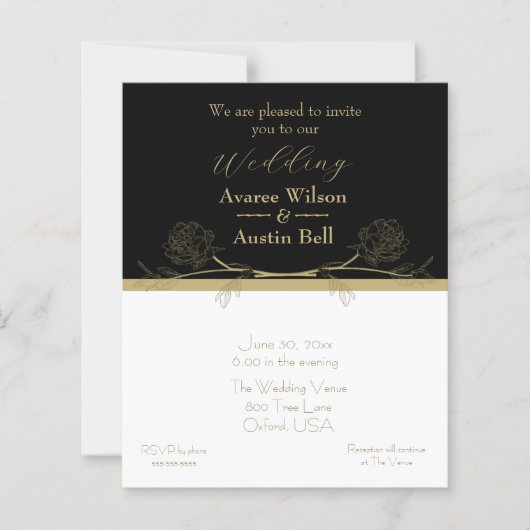 Goud en Zwart Elegant Gouden Verdeler (Voorkant)