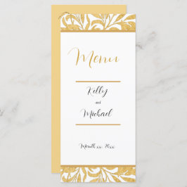 Goud en Zwart Elegant Stijl Bruiloft Menu