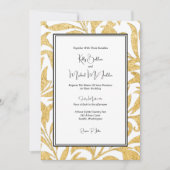 Goud en Zwart Elegante Stijl Trouwen Kaart (Voorkant)