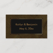 Goud en zwart Elegante, Unieke Gift Registry Kaart (Achterkant)