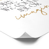 Goud en zwart Ephesians 3:20 Bijbelverse Poster (Hoek)