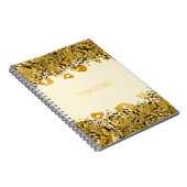 Goud en zwart exotisch Oerwoud Elegant Cheetah Gla Notitieboek (Rechterzijde)