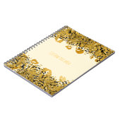 Goud en zwart exotisch Oerwoud Elegant Cheetah Gla Notitieboek (Linkerzijde)