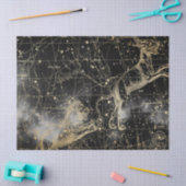 Goud en zwart Galaxy Star Map Series Design 3 Tissuepapier (Craft)