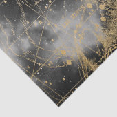 Goud en zwart Galaxy Star Map Series Design 3 Tissuepapier (Detail)