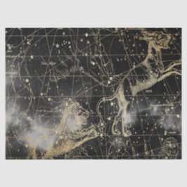 Goud en zwart Galaxy Star Map Series Design 3 Tissuepapier