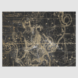 Goud en Zwart Galaxy Sterrenkaart Serie Ontwerp 5 Tissuepapier