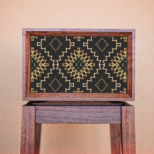 Goud en zwart Geometrisch Etnische oosterse Arabes Tissuepapier