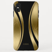 Goud en zwart geometrisch ontwerp Case-Mate iPhone case (Achterkant)