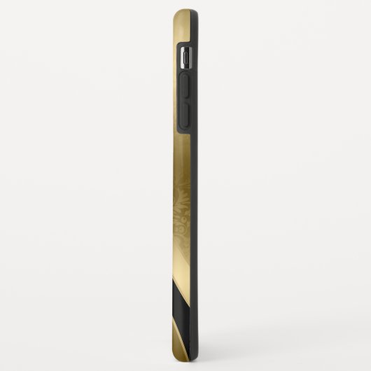 Goud en zwart geometrisch ontwerp Case-Mate iPhone case (Achterkant/links)