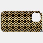 Goud en zwart geometrisch patroon Case-Mate iPhone case (Achterkant (horizontaal))