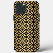 Goud en zwart geometrisch patroon Case-Mate iPhone case (Achterkant)