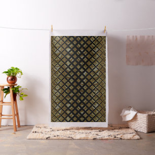 Goud en zwart geometrisch vormenpatroon stof