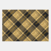 Goud en zwart geplakt met kersttekst inpakpapier vel (Voorkant 2)