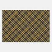 Goud en zwart geplakt met kersttekst inpakpapier vel (Voorkant 2)